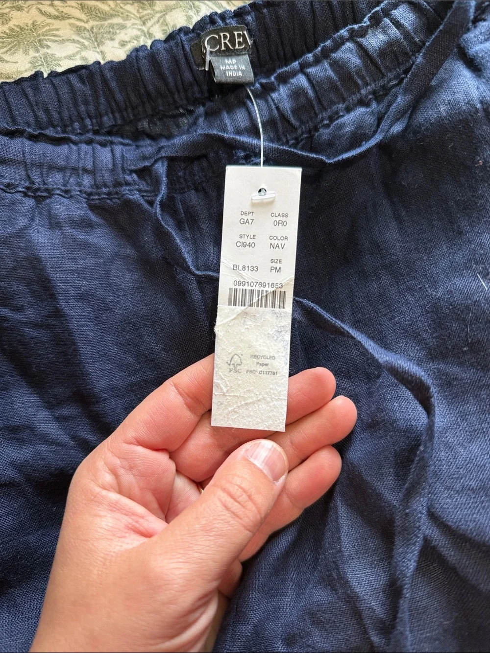 J crew Petite Soleil pant in linen